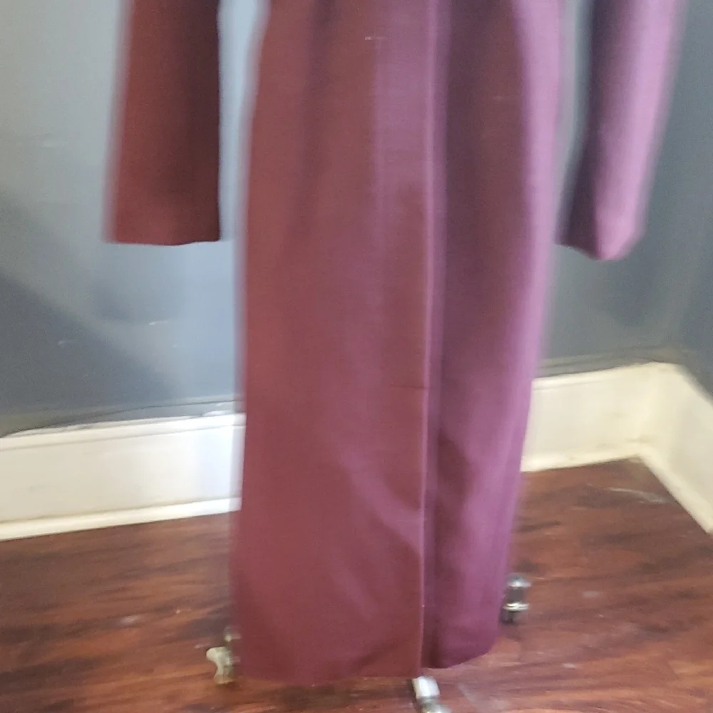 Armani Exchange Cashmere Blend  Plum  Pea  Coat  Size S - Picture 4 of 16